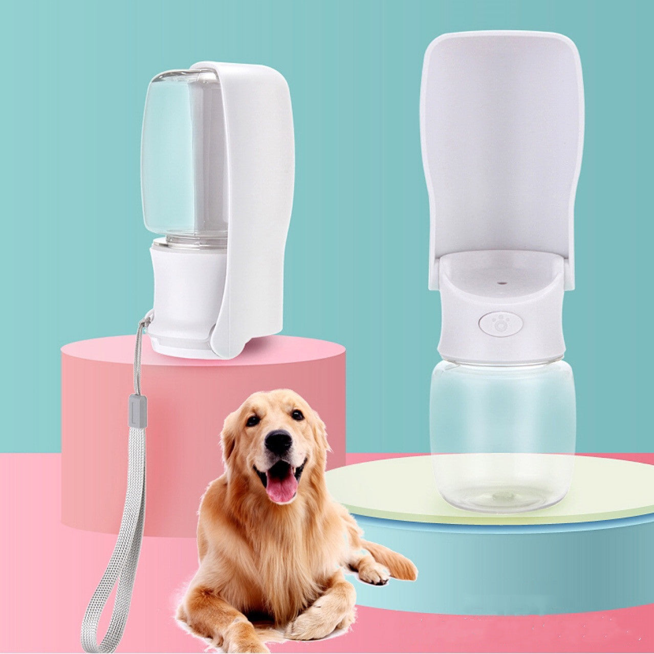 Portable Dog Water Bottle for Walking – Foldable Leak-Proof Pet Water Dispenser