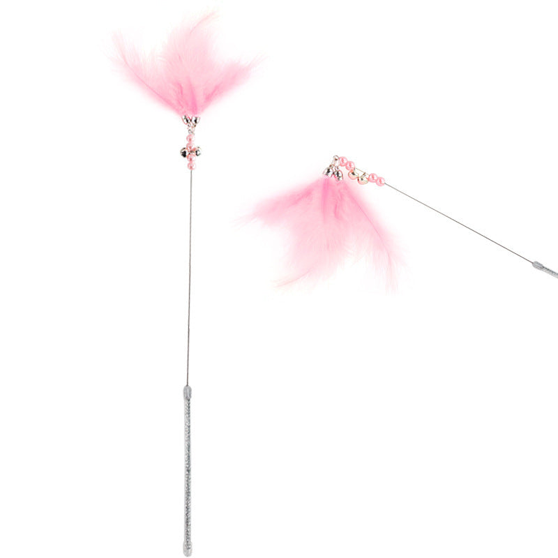Fairy feather cat teaser wand detail 5
