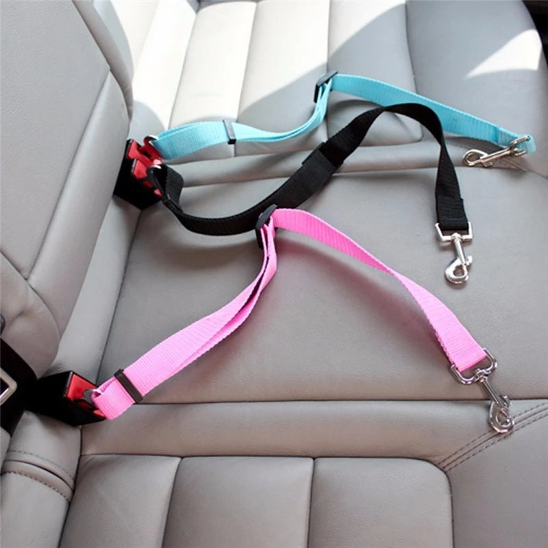 Adjustable Pet Car Seat Belt Clip – Dog & Cat Safety Leash