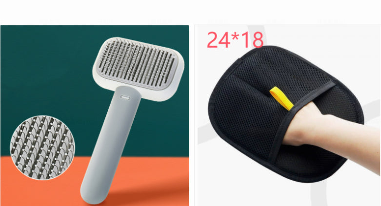 Pet grooming comb grey variant size callout — US warehouse listing