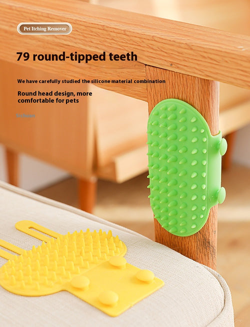 Cat corner self groomer wall massage brush