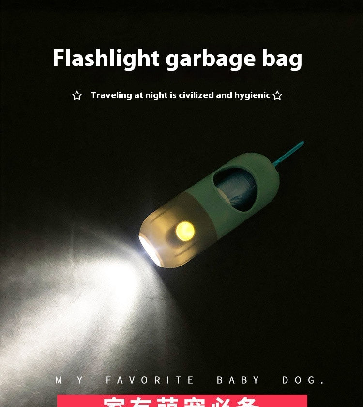 Portable LED Dog Poop Bag Dispenser – Leash Clip