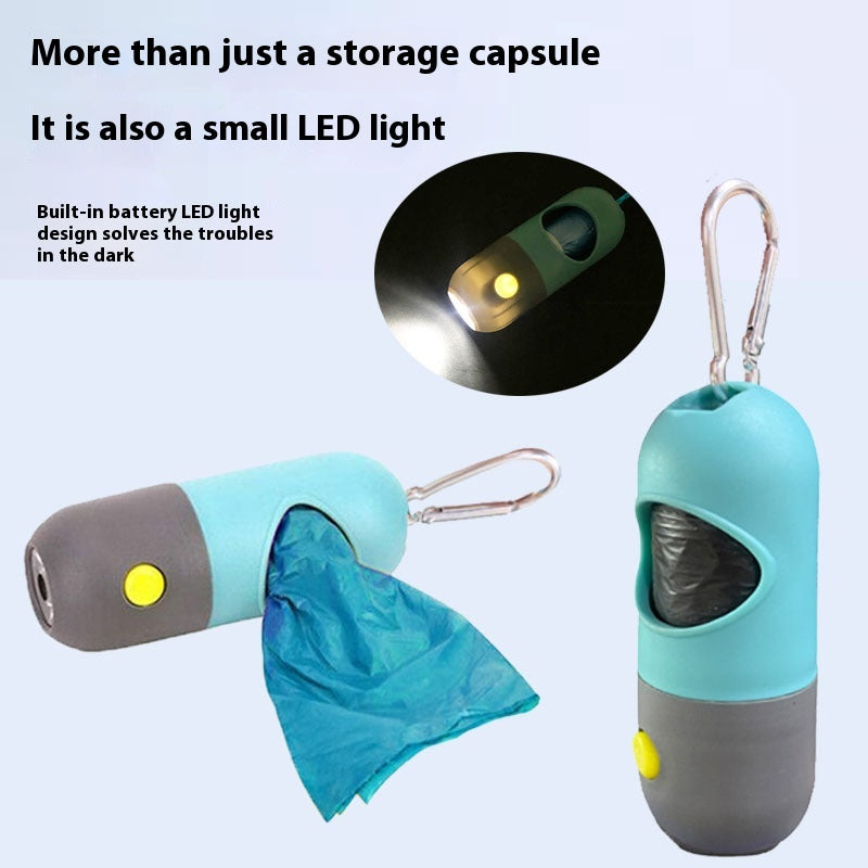 Portable LED Dog Poop Bag Dispenser – Leash Clip