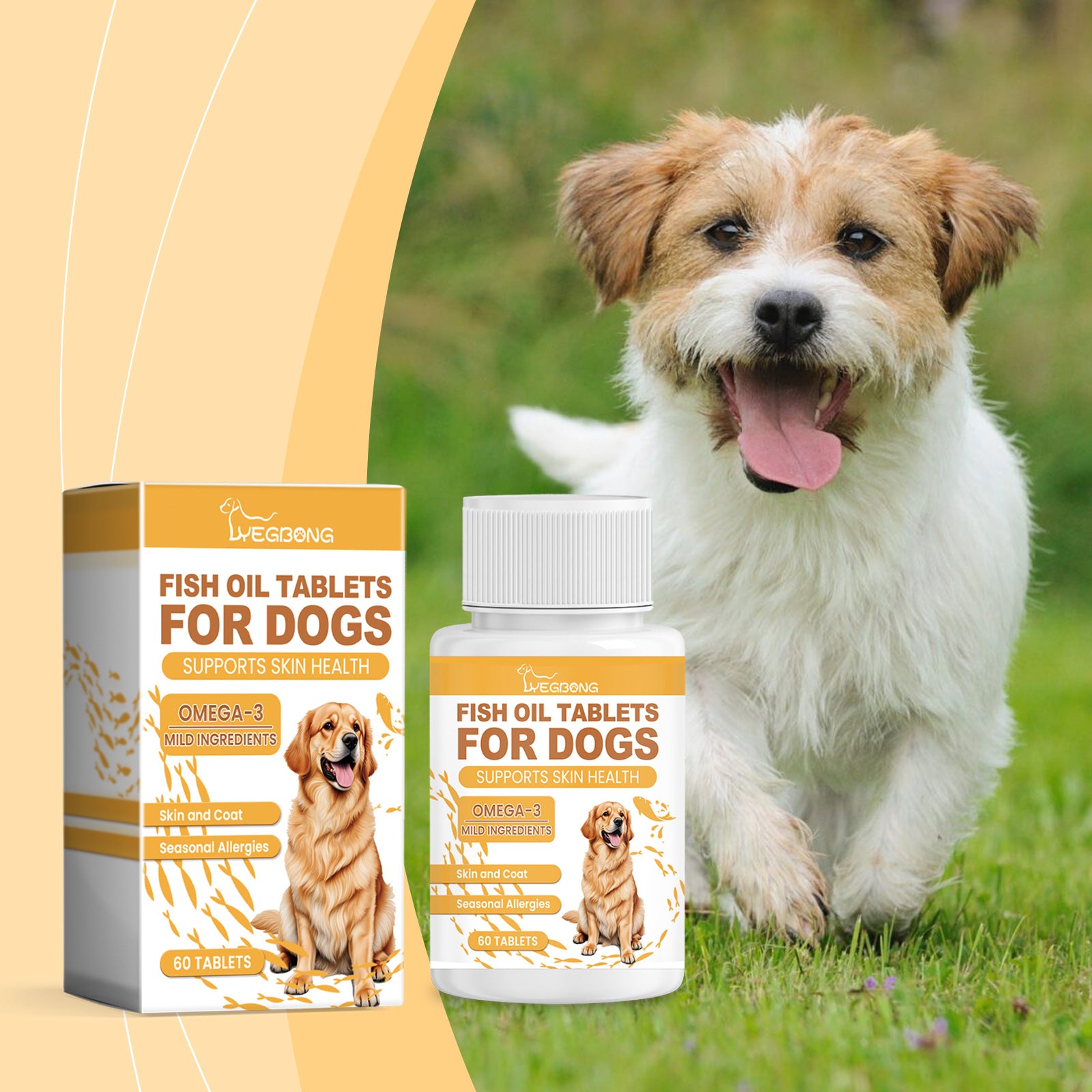 Dog fish oil skin coat supplement photo 2