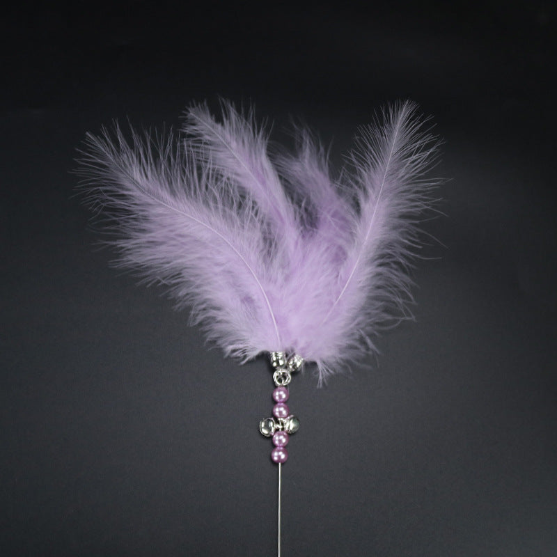 Fairy feather cat teaser wand detail 4