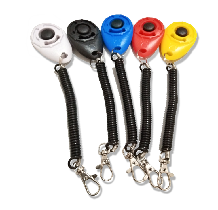 dog training clicker with wrist strap