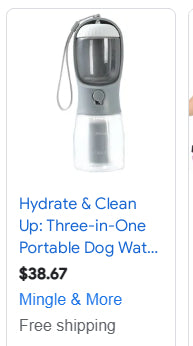 Portable 3-in-1 Pet Travel Cup – Water, Food & Poop Bag Holder
