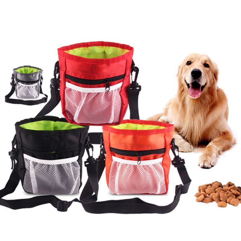 Dog Treat Pouch for Training Walks – Drawstring Snack Bag with Belt Clip