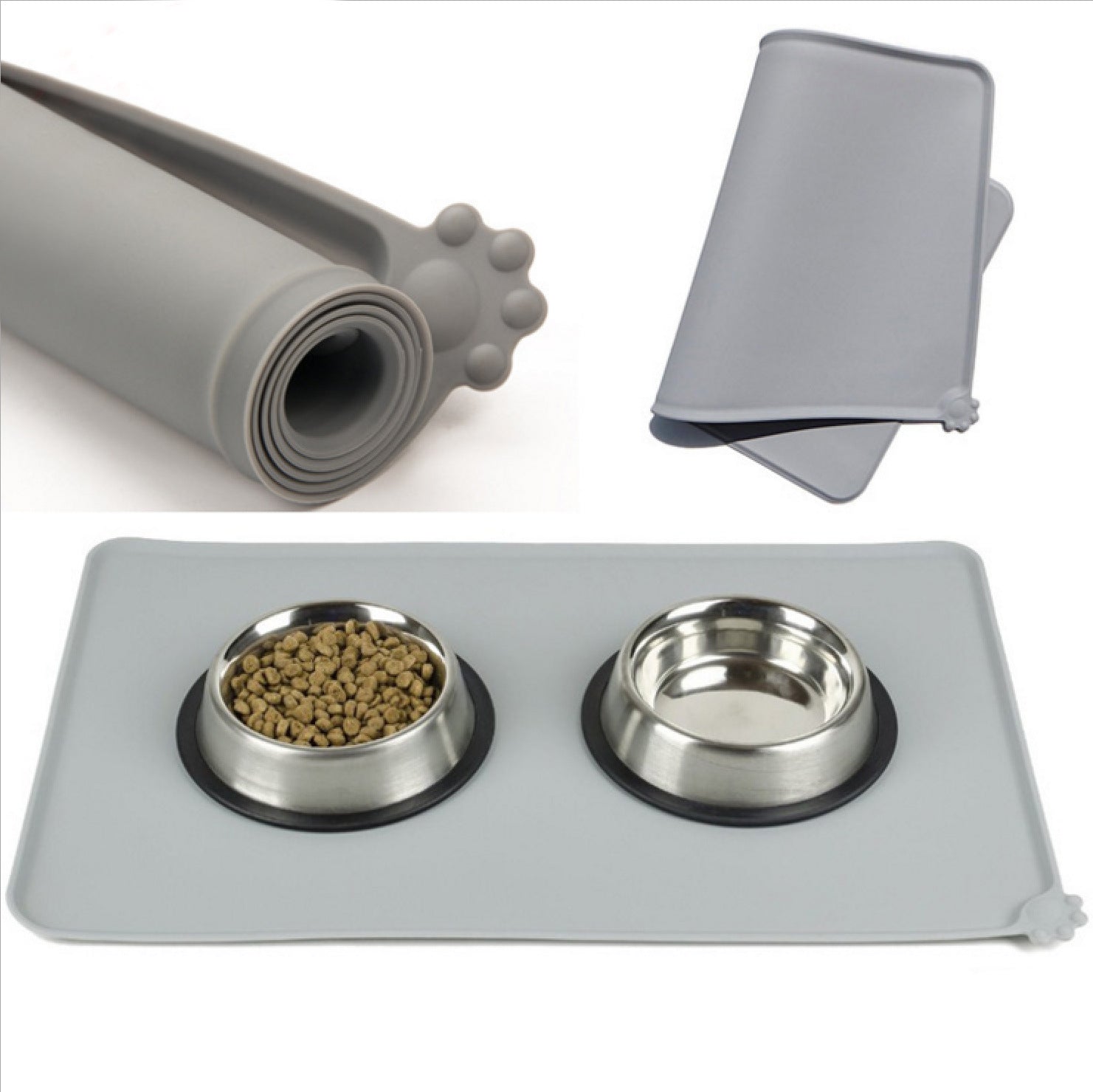 Waterproof Silicone Pet Food Mat – Non-Slip Feeding Placemat