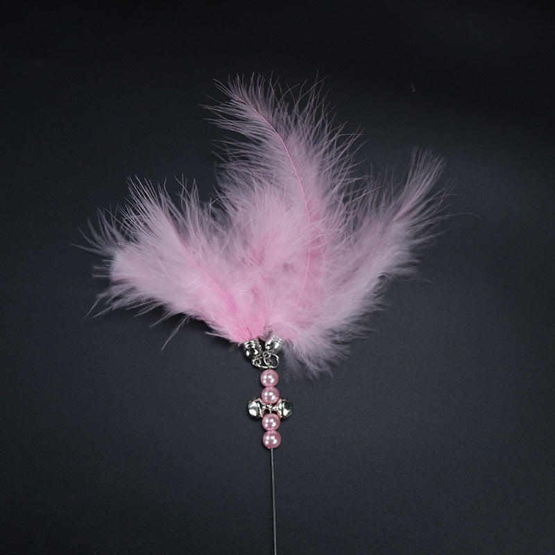 Fairy feather cat teaser wand detail 3