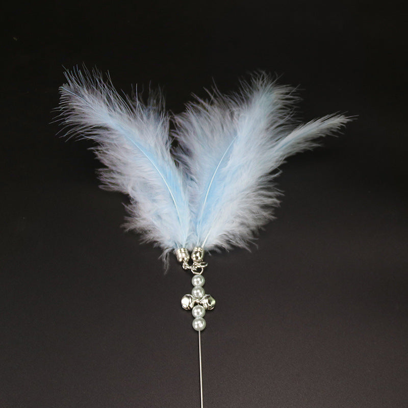 Fairy feather cat teaser wand detail 2