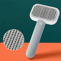 Grey stainless steel pet grooming comb 1PCS for cats and dogs — detangling