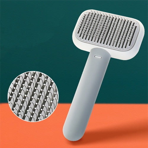 Grey stainless steel pet grooming comb 1PCS for cats and dogs — detangling