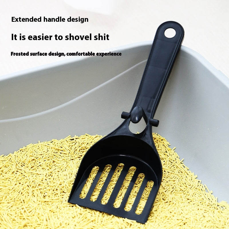 Black mesh litter scoop for cats — less spill when sifting clumps