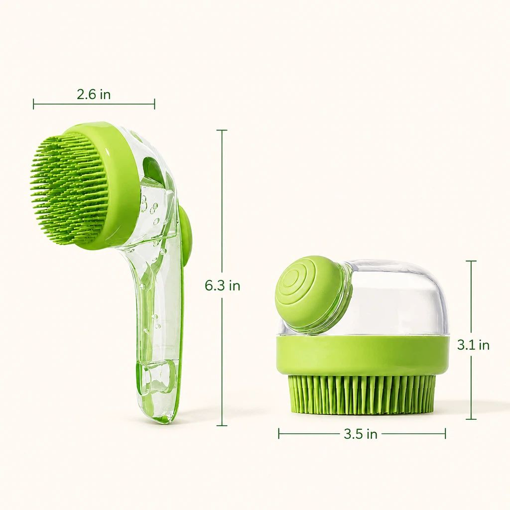 Silicone pet bath brush set pack
