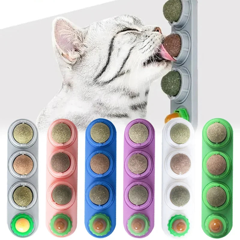 Silvervine dental balls Pink Purple Green bags — chew and bat play for indoor cats