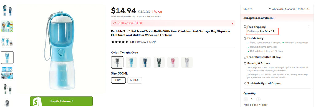 Portable 3-in-1 Pet Travel Cup – Water, Food & Poop Bag Holder