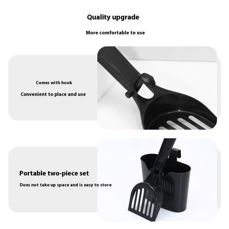 Black mesh cat litter scoop detail 4