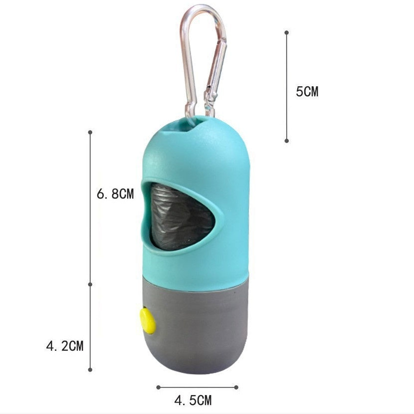 Portable LED Dog Poop Bag Dispenser – Leash Clip